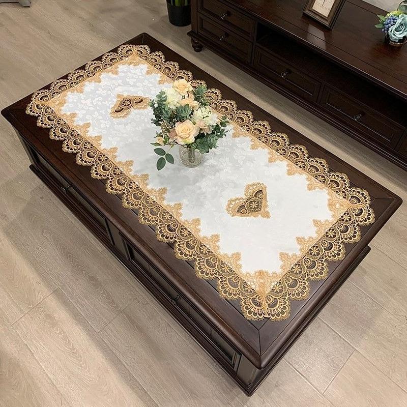 Table Cloth Lace Retro French Style Decorate Fashion Design Anti-dirty Popular Home Textile Rectangle Living Room Daily Simple