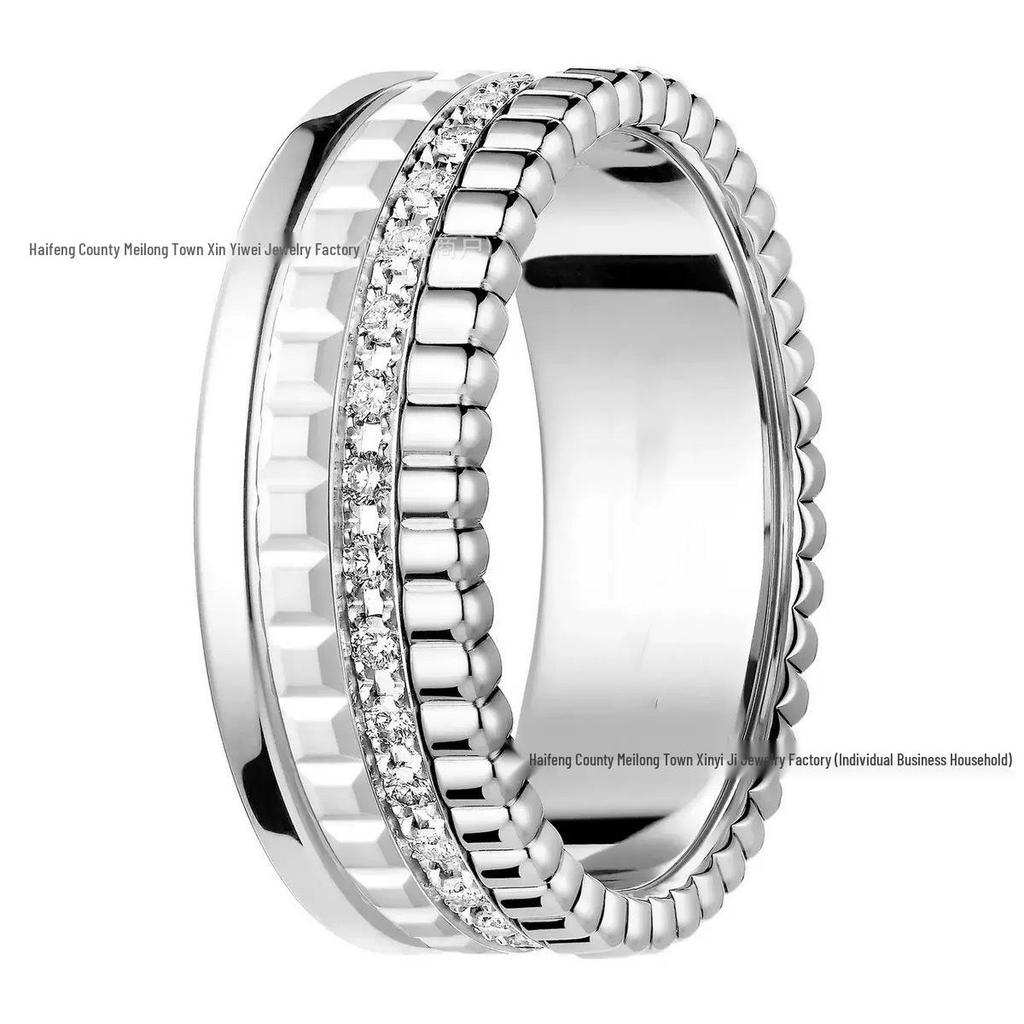 Stylish Rotating Ceramic Couple Rings - European & American Design