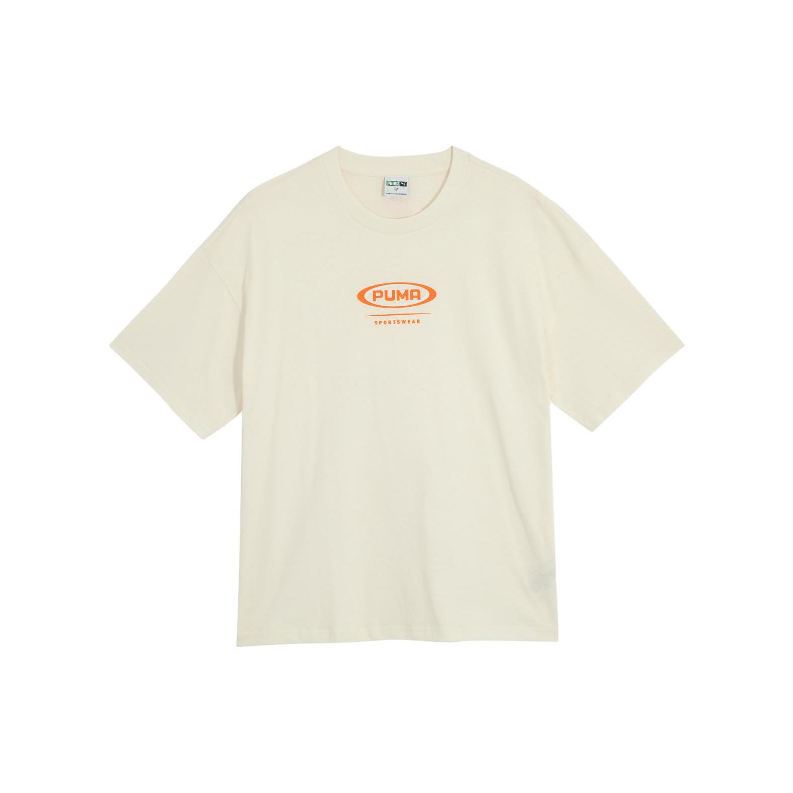 

New PUMA Drop Shoulder Sleeve T-Shirt Unisex White 627169-65 M