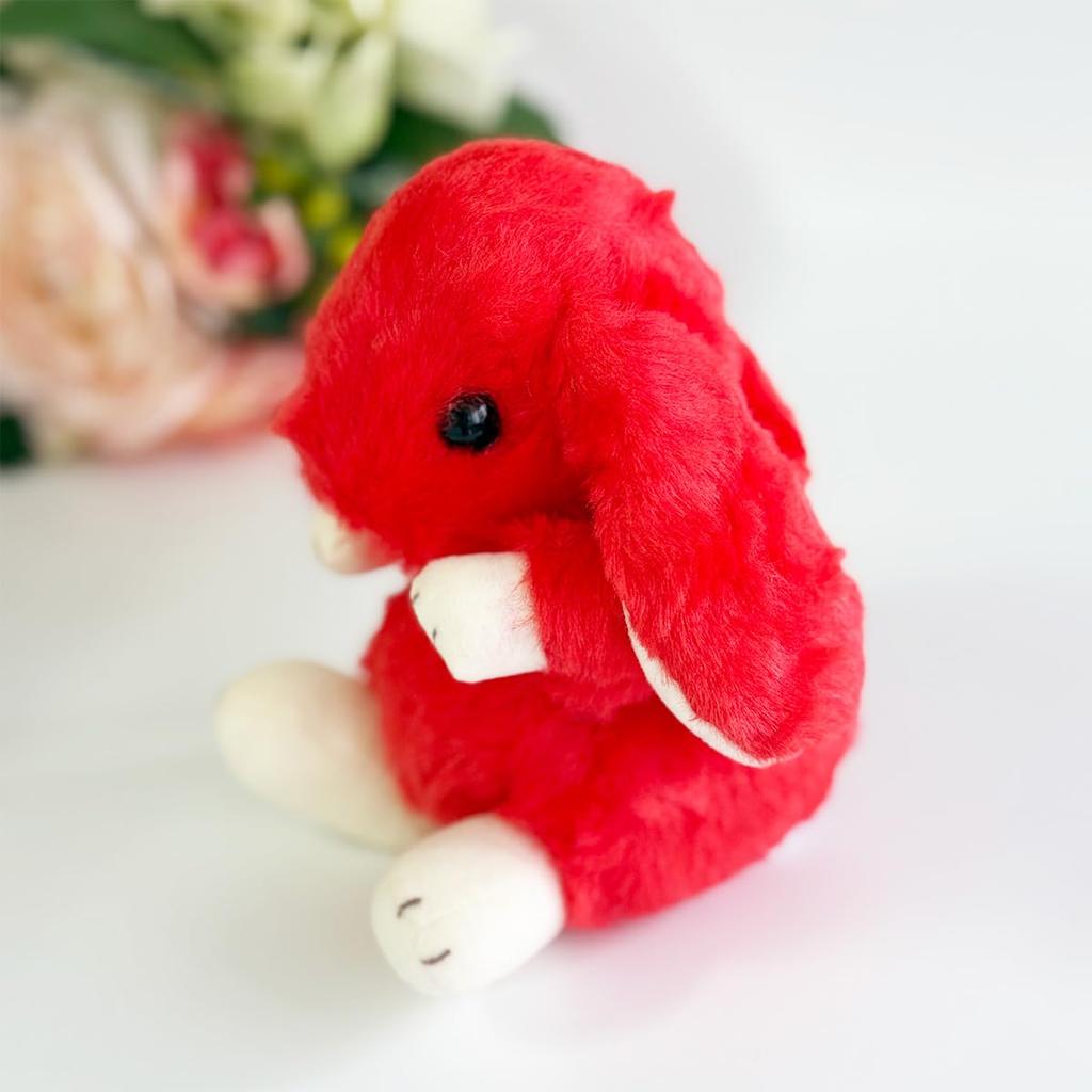 S size Made in Japan Stuffed animal Starchild Rabbit 15cm Red Soft Lop-eared