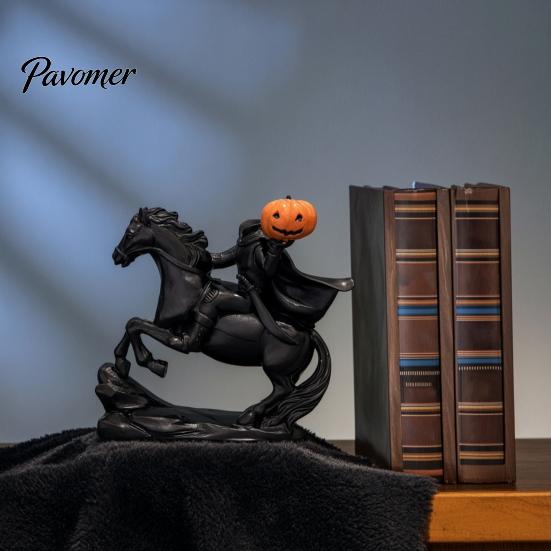 Gotische Wohnkultur Kopfloser Reiter Statue, Halloween Thema Vintage Bronze Harz Figur, Dunkler Horror Stil Figuren Tischdekoration für Saisonale