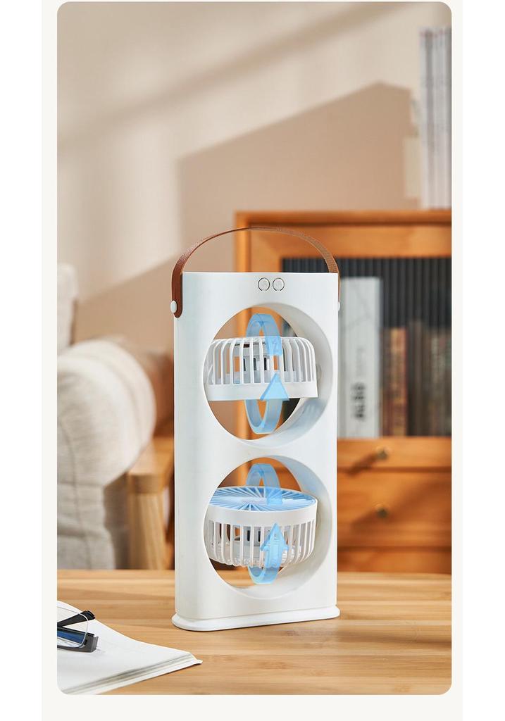 Desktop Rechargeable Double-Headed Circulating Fan