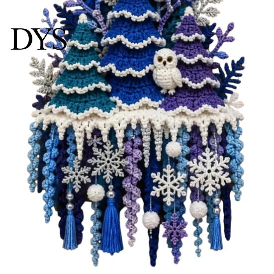 Feiertags-Türhänger DIY Saisonales Häkel-Hänger-Set, 3D-Wichtel Gestrickte Hängedekoration Projekte Basteln, Handgefertigtes Ornament für Anfänger