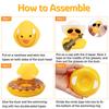 Car Duck Ornament Dashboard Decorations For Car Rubber Accessories With Sunglasses Hat Necklace Swim Ring And Mini Musical Instr