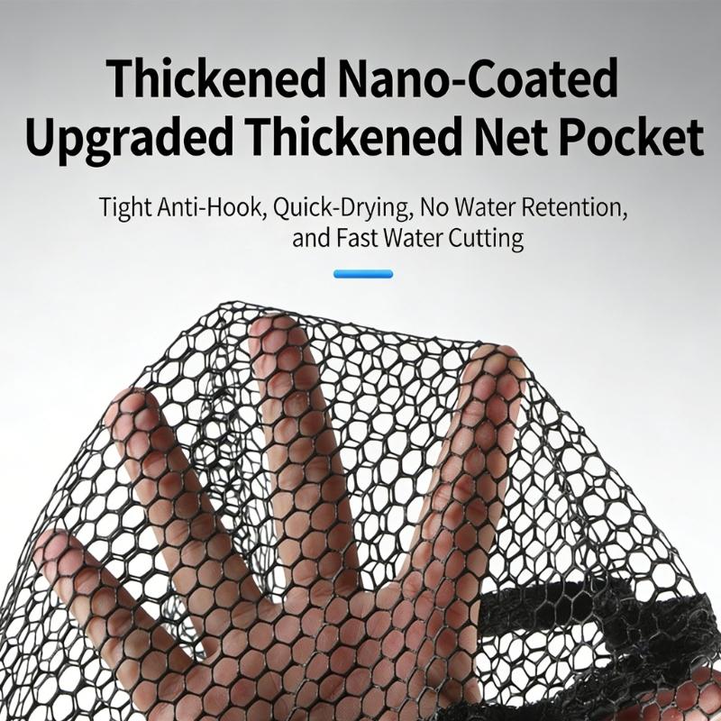Aluminum Poles Fishing Landing Net Fishing Net Portable for Adult Unisex Foldable Landing Net with Comfortable Handle