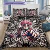 Demon Slayer Villain Characters Bedding Set, 1 Duvet Cover & 2 Pillowcases, Suitable for Home, Ideal Gift for Fans