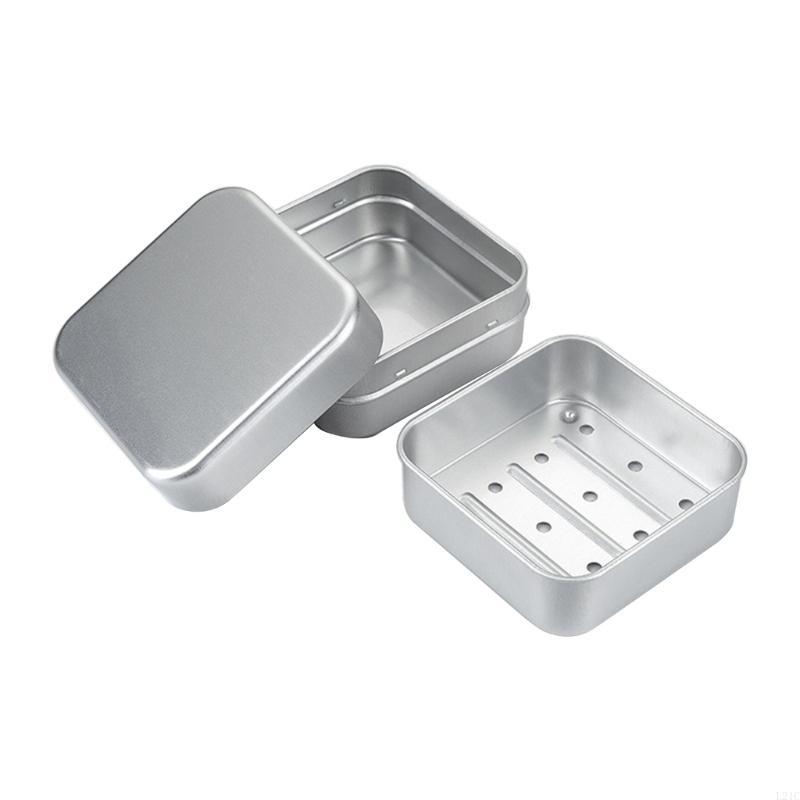 Новая легкая алюминиевая мыльница с крышкой, алюминиевая мыльница-контейнер со съемным дренажным слоем, устойчивая к влаге