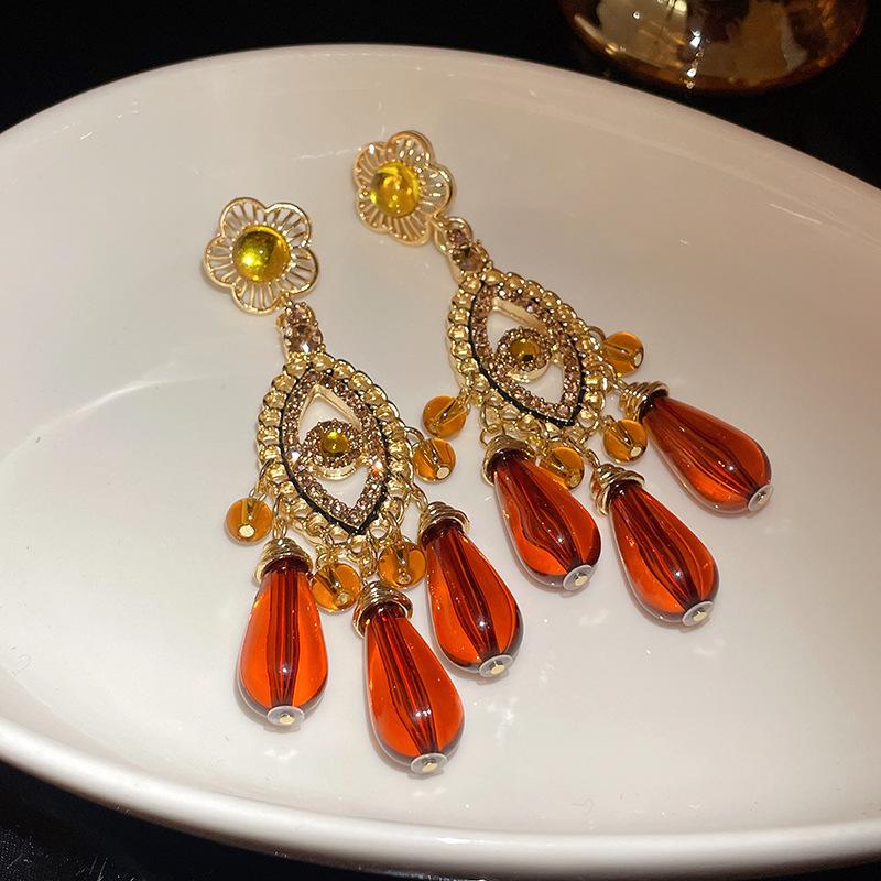 Silver Needle Geometric Irregular Resin Y2K Earrings - Retro Stud Ear Accessories for Women