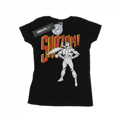 

DC Comics Womens/Ladies Shazam Mono Action Pose Cotton T-Shirt XXL білий