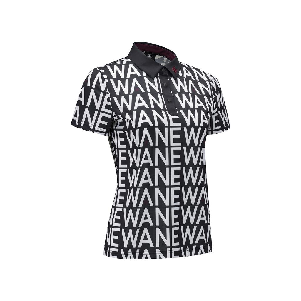 ANEW GOLF Women Sm Logo Pattern Short T-Shirt_Bk