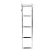 4‑Step Deck Ladder Folding Telescopic Boat Stair Pedal 304 Stainless Steel W Retaining Rope