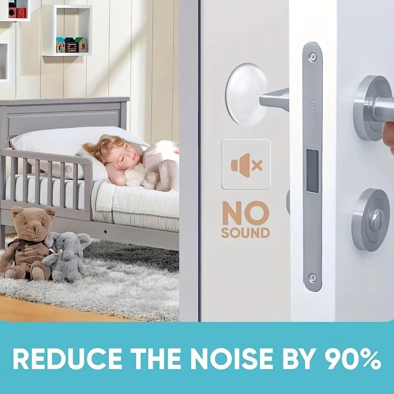 Door Knob Wall Shield Clear Soft Rubber Door Stopper Door Handle Bumper Mute Stickers Wall Protector Muffler Pad Protective Plug