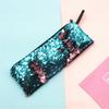 Glitter Two Mermaid Tone Pencil Case Earphone Data Cable Organizer Bag Students