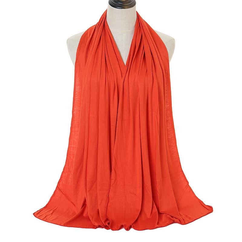 Middle East hot-selling solid color mercerized cotton headscarf soft versatile autumn and winter warm shawl ere carf