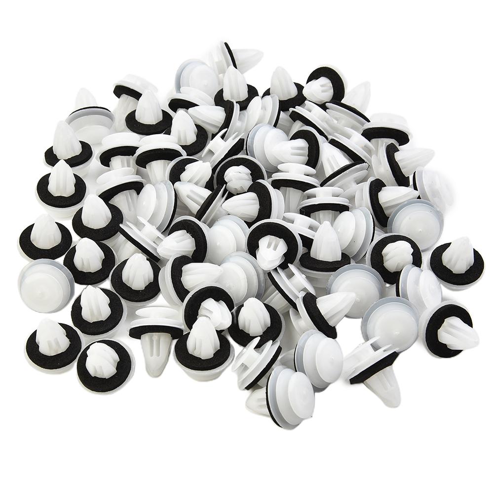 100Pcs/ Set Retaining Door Panel Clips Bumper Clips Interior Fender Screw-Rivet