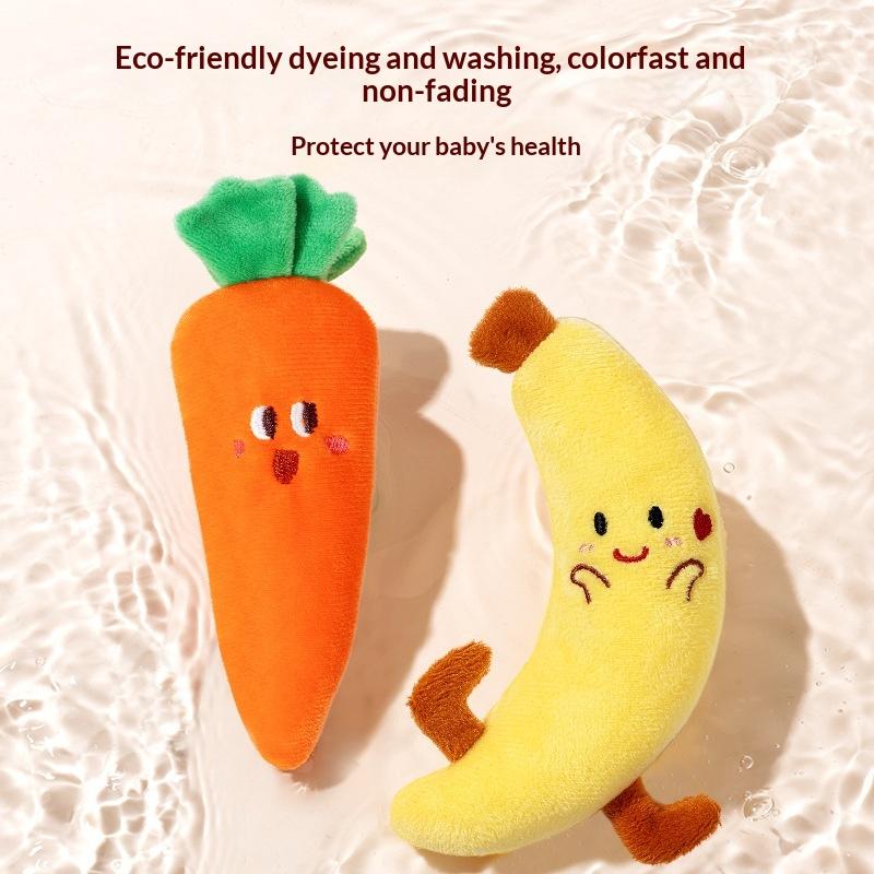 Cute Vegetables Fruits Baby Soothing Plush Toy Stuffed Soothing Doll Newborn Baby Sleeping Comfort Toy Crib Stroller Decor
