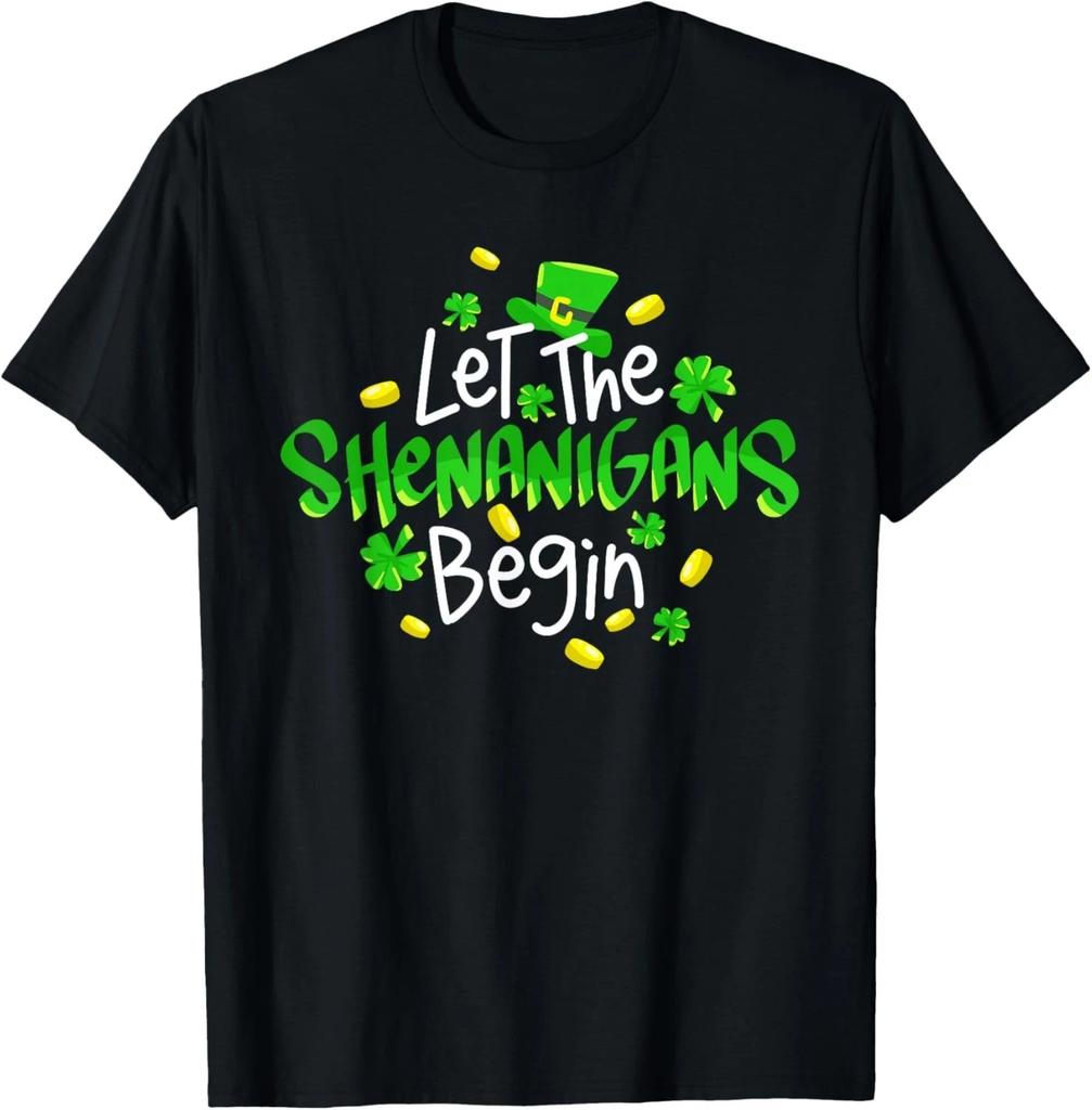 Let The Shenanigans Begin St_ Patrick_s Day Matching Funny T- Shirt