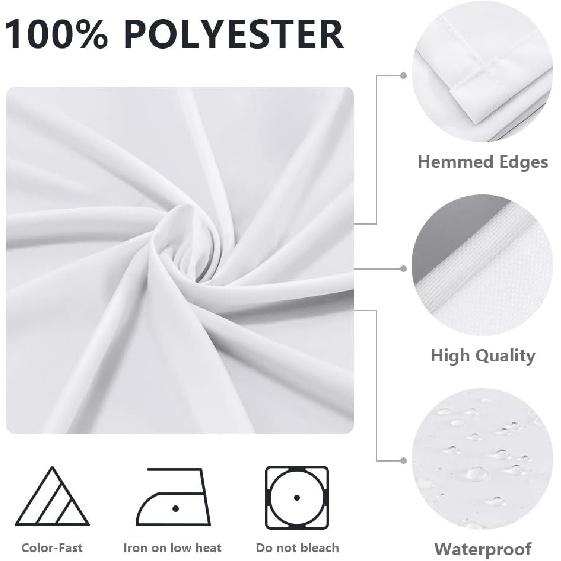 PJO Red Black Grey Tablecloths for Rectangle 60x102inch Table Cover, Cotton Linen Fabric Table Cloth for Dining Room Kitchen, Modern White Moire