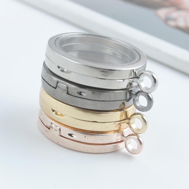 DIY Glass Photo Locket Pendant Round Shape Fashion Necklace Pendant