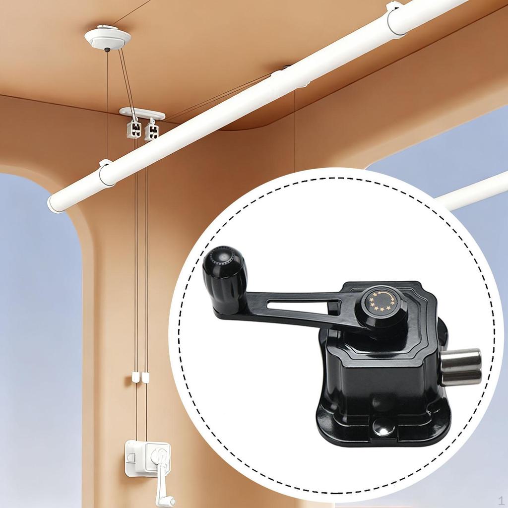 Hand Crank Clothing Hanger Accessory for Rack Easy to Install Garment Aluminum Alloy Repair