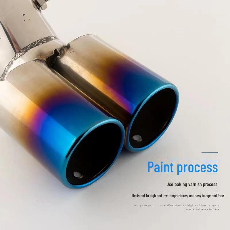 Stainless Steel Muffler Exhaust Cover for Car Tail Throat Modification - Single/Double Exhaust Pipe Decoration