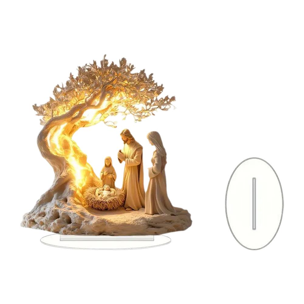 1 st Krubespel Skrivbordsdekoration - Batterifri Akryl Klassisk Design Lämplig för Hem- och Kontorsdekoration