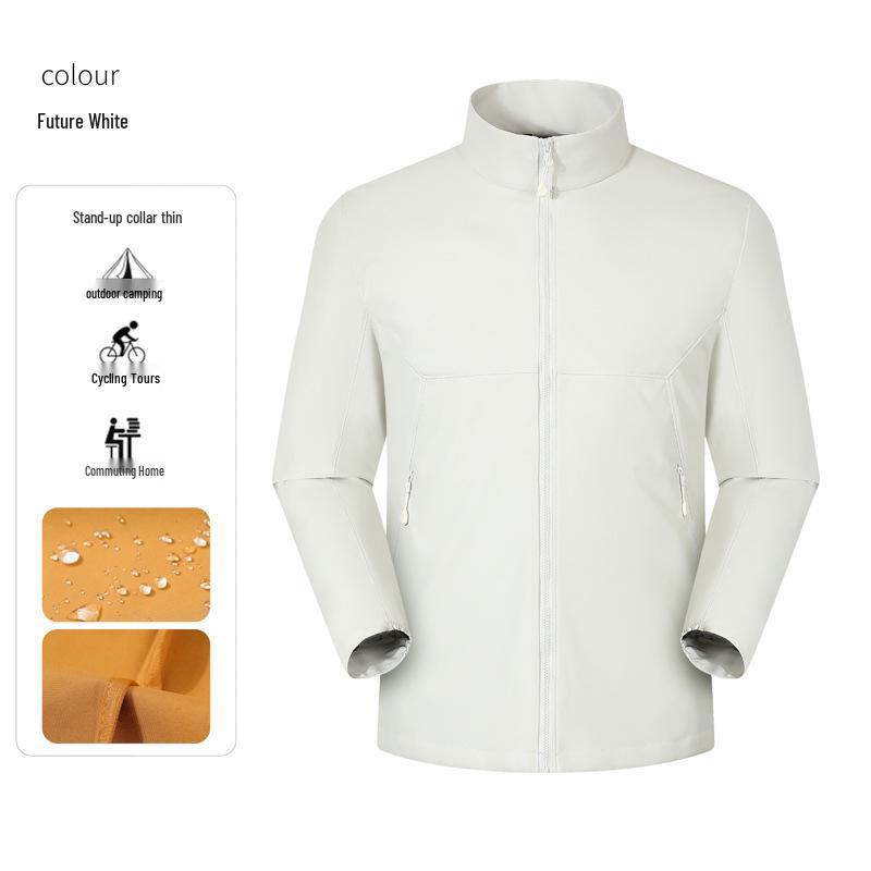 YKK Zipper Stand Collar Waterproof Windbreaker Jacket 6610 - Spring & Autumn Style