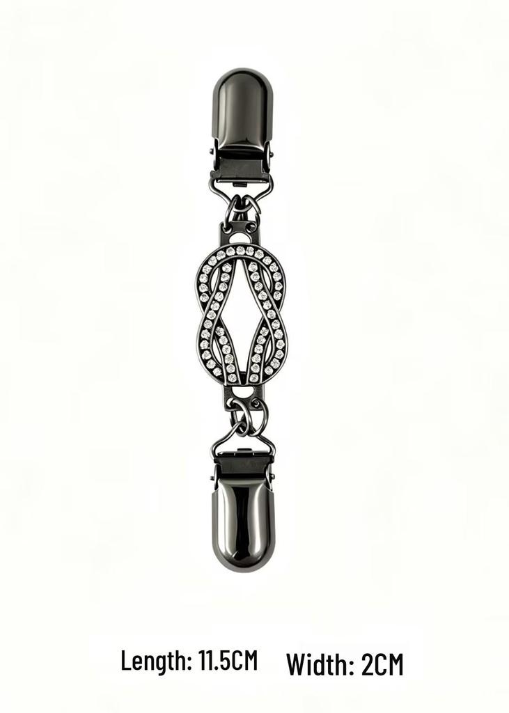Vintage Diamond Scarf and Sweater Clip – Retro Alloy Brooch for Women