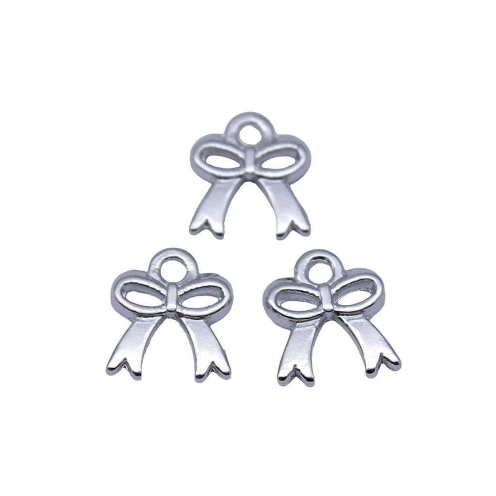 Pendants Bow With Crown Charms For Princess Themed Jewelry Making Alloy