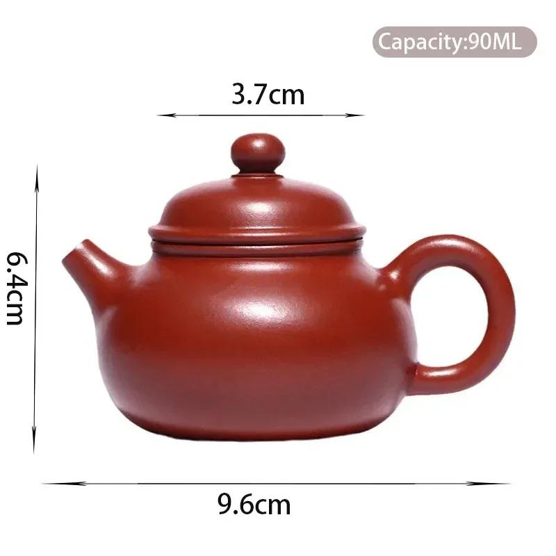 90ml Authentic Yixing Purple Clay Teapots Small Capacity Famous Handmade Tea Pot Beauty Kettle Chinese Zisha Tea Set Gifts