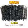 60/600pcs Black Straight Line Hair Clip U-shaped Needle Lady Hairpins Curly Wavy Grips Women Bobby Pins Styling Hair Accessories