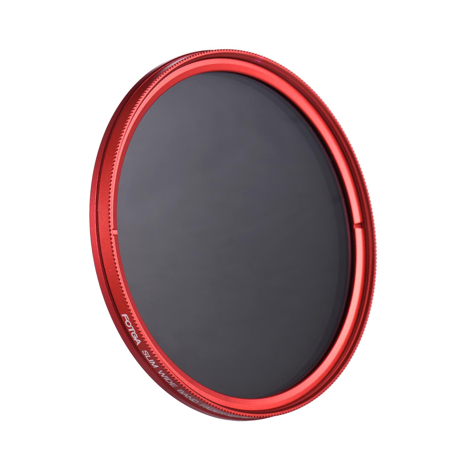 

FOTGA 67mm Slim ND Fader Variable Filter Neutral Density ND2 to ND400 Red Replacement for Canon Nikon DSLR Camera красный