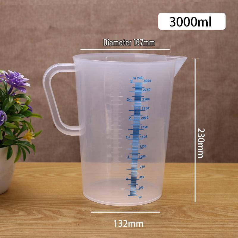 Food Grade Plastic Measuring Cup with Scale - Ideal for Milk Tea Shops & Baking, Large Capacity.