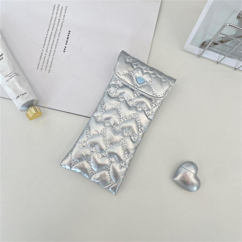 Přenosné mašličkové srdce brýle na čtení pouzdro měkká cestovní proti poškrábání taška na sluneční brýle pro ženy muže