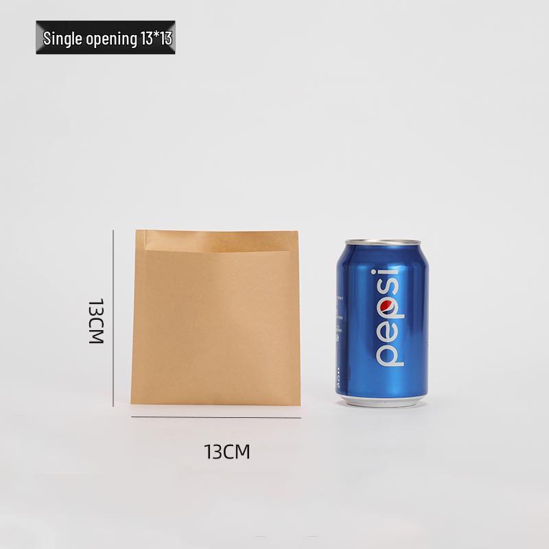 Oil-Proof Kraft Paper Food Bag for Pancakes, Roujiamo, Shaobing, and Barbecue Snacks