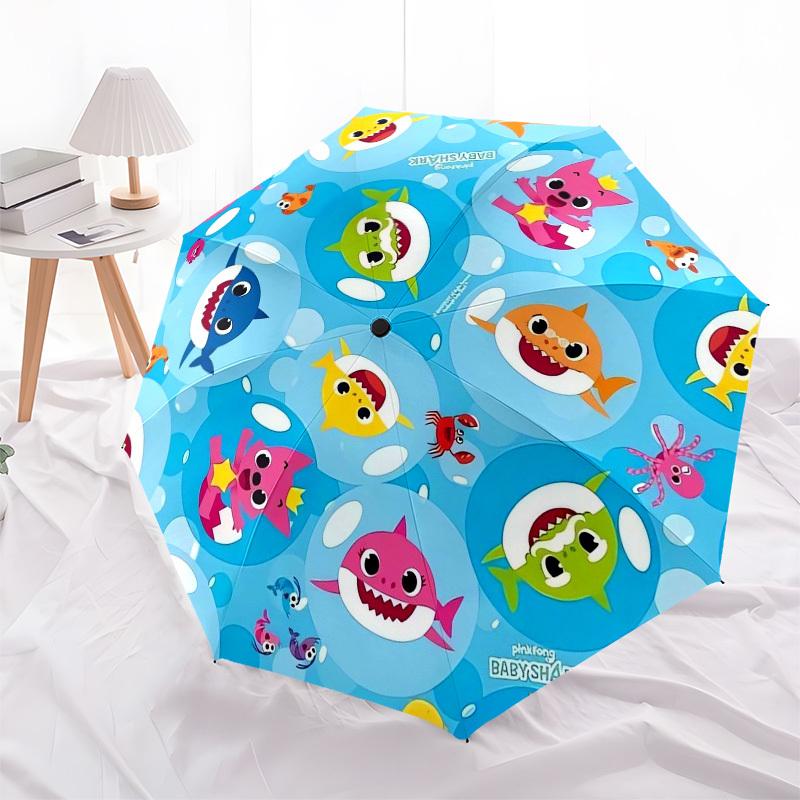 1pc Baby Shark Pattern Umbrella with Plastic Handle,Suitable for All Seasons Home Travel Outdoor UmbrellaM1338