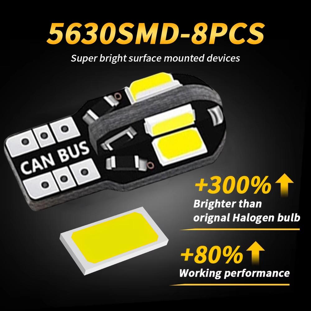 T10 Car Led Light Bulb W5W LED Canbus No Error Super Bright Car Interior Light SMD Auto Bulb White Amber Red Reading Dome Lamp