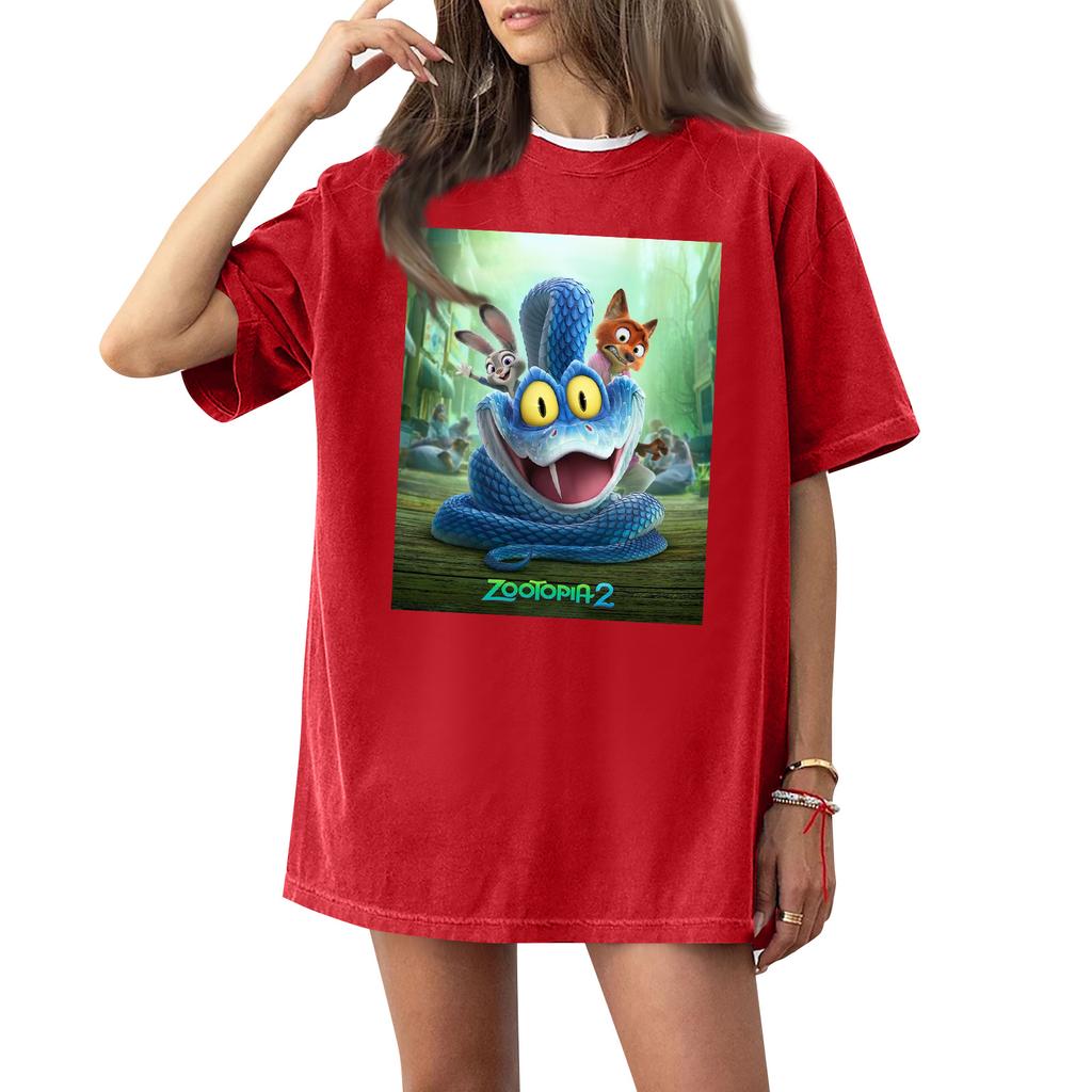 Damen Casual Mode Rundhals Bedrucktes Kurzarm T-Shirt Top