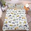 Cartoon Car bedding set Truck Excavator Duvet Cover Set Large Colorful Car Bedding for Toddlers Kids Teens King Size Quilt Cover