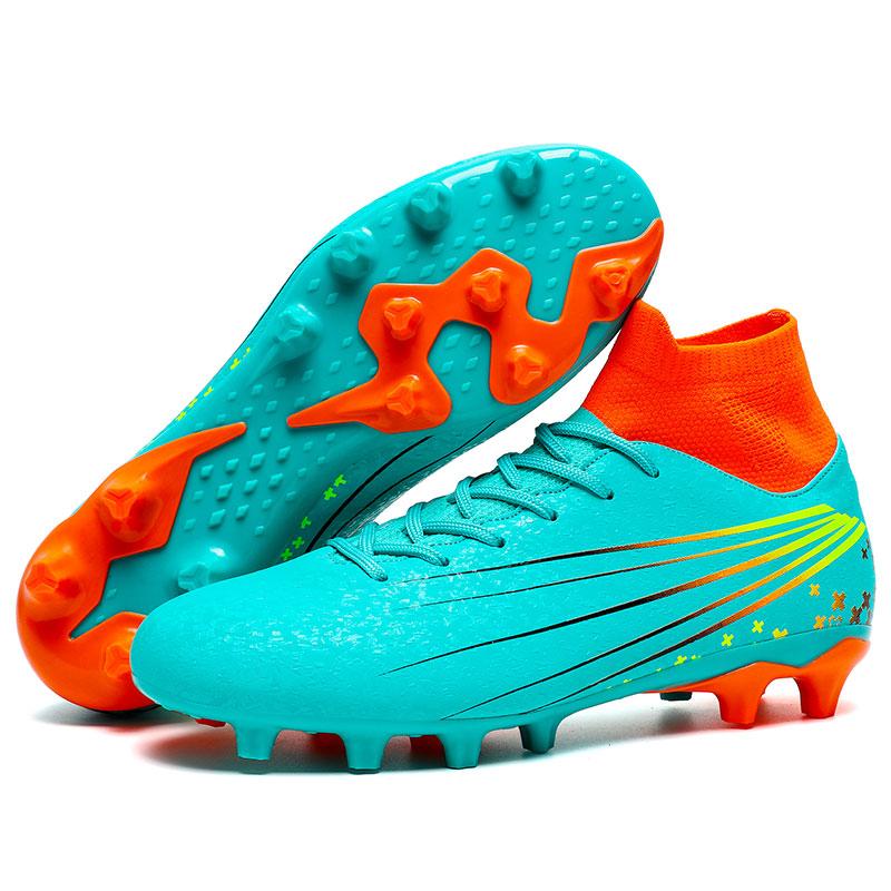 35-47 Herren High-Top-Socken Große Größen Lange Nägel Fußballschuhe Rutschfeste Verschleißfeste TPR Künstliche Corthiri Outdoor Kinder Fußballschuhe