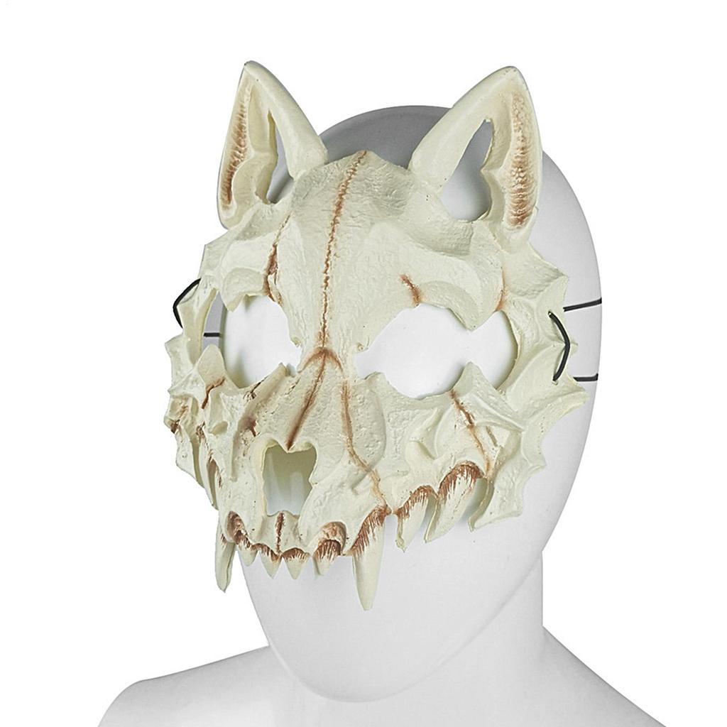 Wolf Schädel Kopf Maske Realistisch Gruselig Kopfbedeckung Horror Halloween Cosplay Requisiten Für Kinder Erwachsene Feiertag Schul Feste Spukhaus