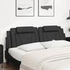 VidaXL Coussin de Tête de Lit, Oreiller de Lecture avec Fermeture à Glissière, Coussin de Lecture pour Lit Chambre, Noir 180 374804