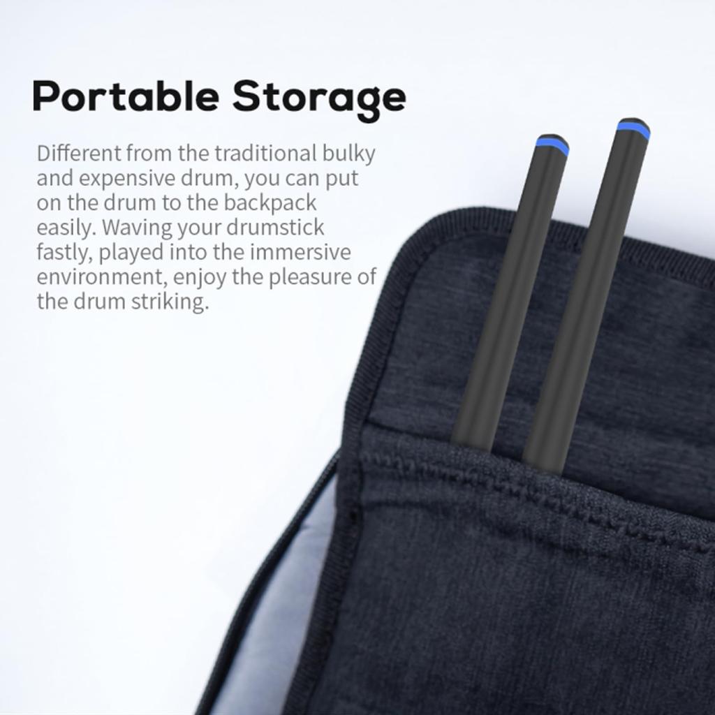 Air Drum Stick Drum Console Stand Simulation MIDI Virtual Reality Drum Set Set, Adapter, Compatible,