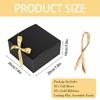 WTEMPO 6PCS 20*20*10CM Creative Bow Paper Boxes Cake Dessert Pastry Packaging Boxes Wedding Festival Party Gift Boxes Solid Color Foldable Gift Boxes