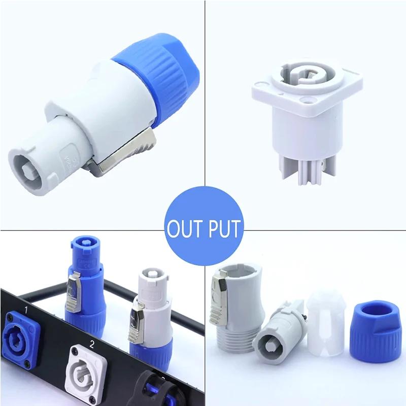 3PIN AC Powercom Connector Male Plug NAC3FCA NAC3FCB AC Cable 20A 250V Power Plug Adapter For Stage Light LED Screen