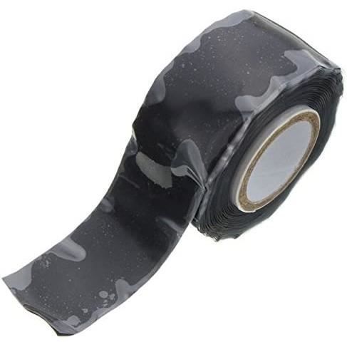 Selbstverschweißendes Silikonband 2,5cm*3m Wasserdichtes Klebe-Reparaturband zur Rohreparatur Selbstklebend Schwarz A514