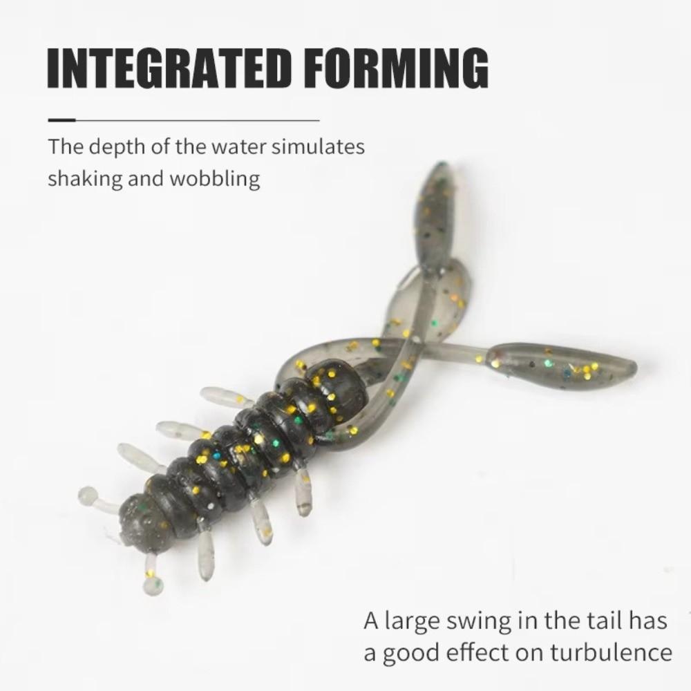 45mm Length Soft Lure Larva Soft Material Soft Fishing Lures Mini Mini Worm Lures For Bass