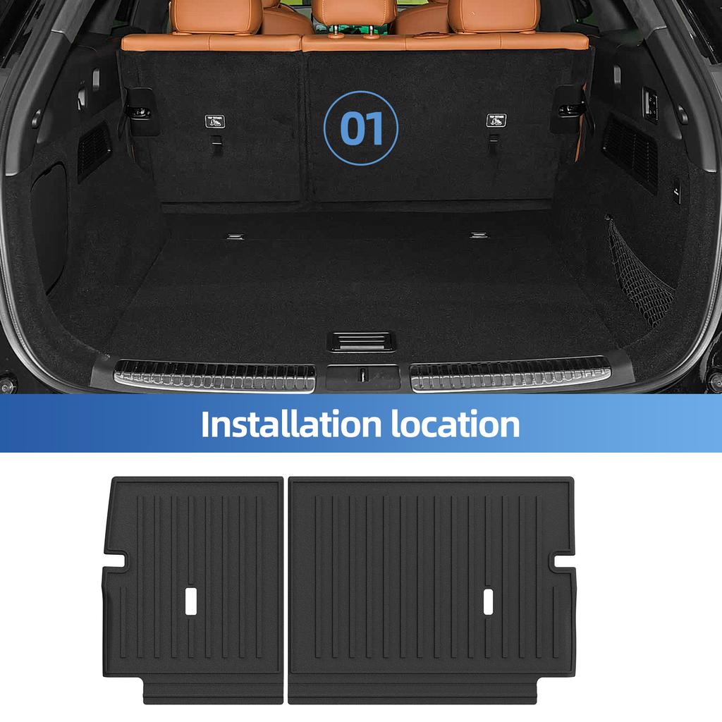 LUCKEASY Left Drive for Xpeng G9 2022‑2026 TPE 3D Car Floor Mats Trunk Pad Backrest Liner All Weather Accessories Black