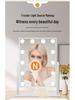 Large LED Lighted Makeup Vanity Mirror Square Portable Beauty Mirror
