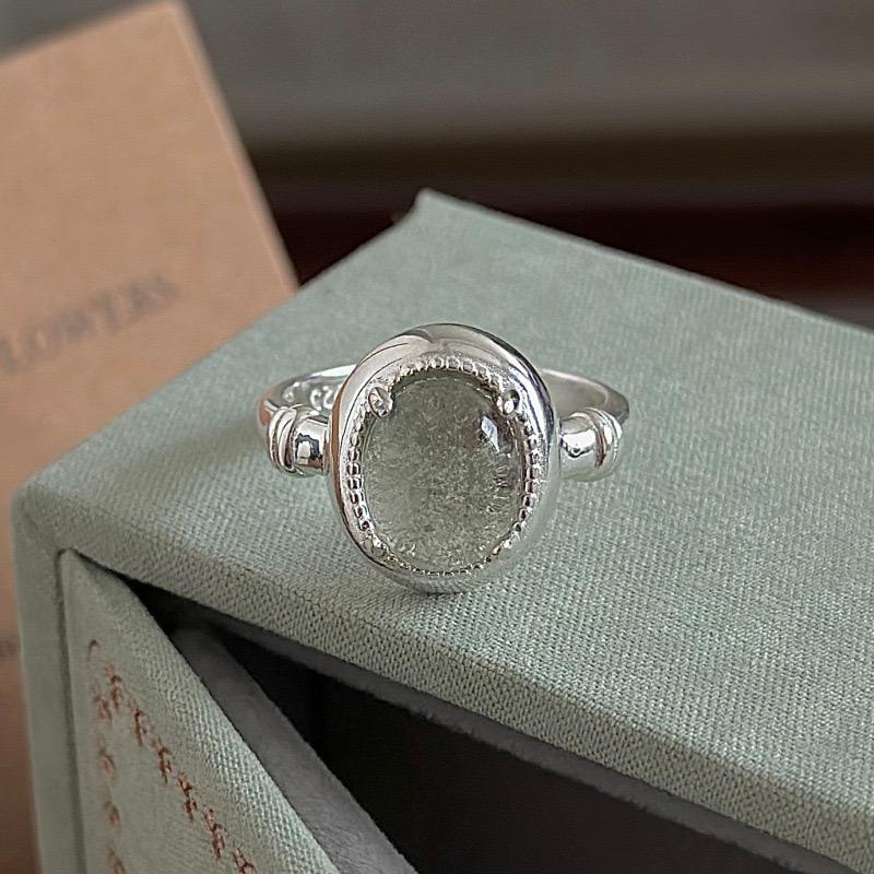 Bf Club   Rings For Women Simple Geometric Handmade Irregular Oval Stone Ring Allergy For Birthday Gift